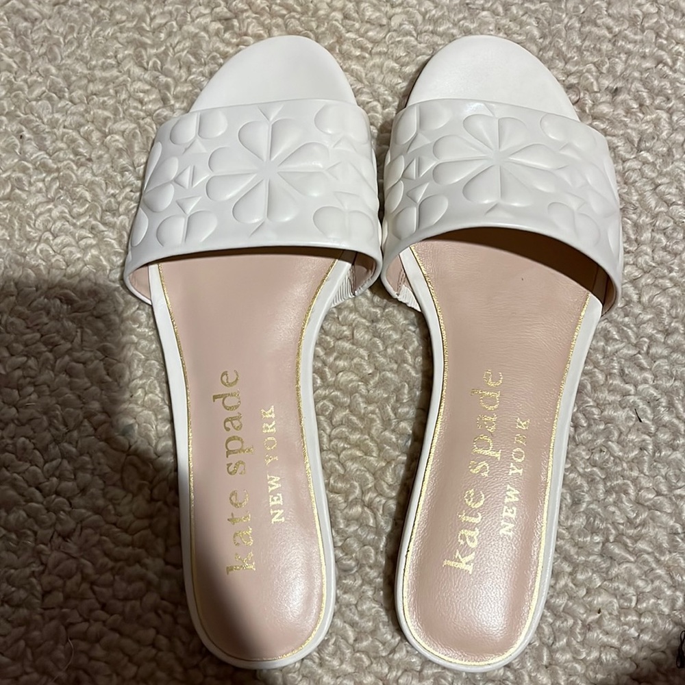 Kate spade Emmie slide color ivory/cream/off white